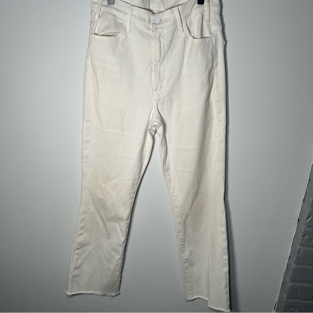 MOTHER White Hustler Straight Leg Jeans Classic Style